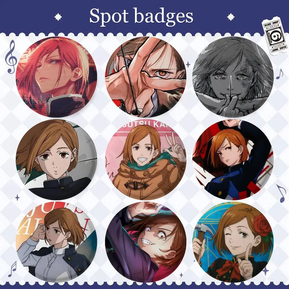 Jujutsu Kaisen Anime Girl Kugisaki Nobara Laser Round Badge Exquisite Spot Goods