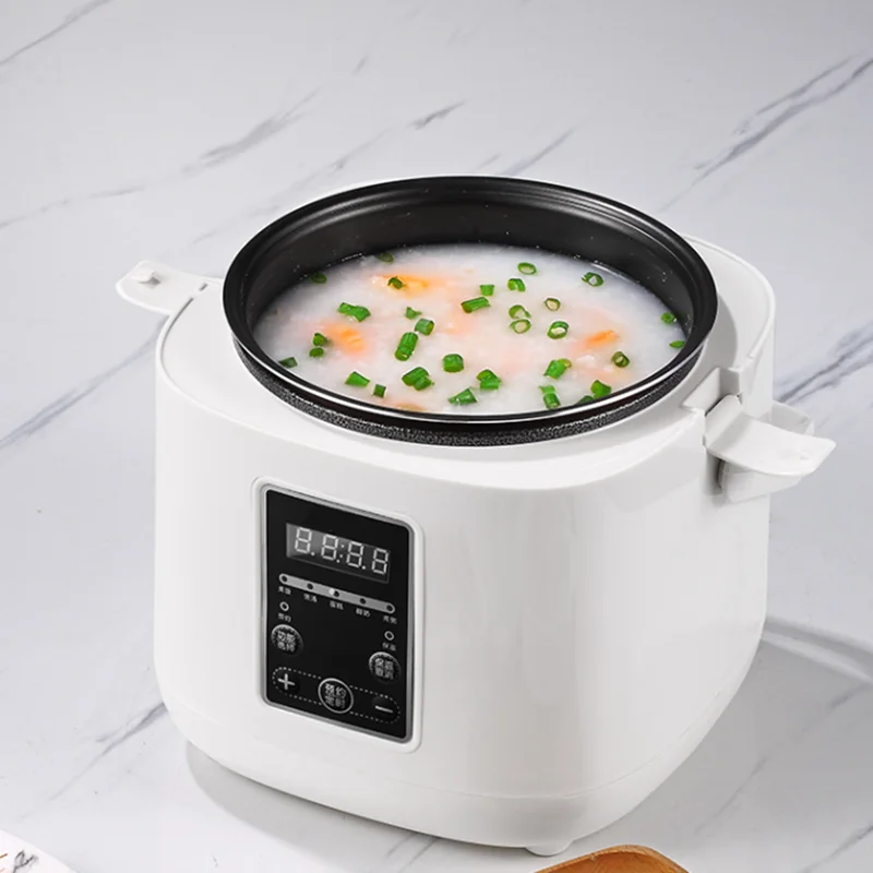 1.2L Portable Mini Electric Rice Cooker 2 Layers Heating Food Steamer Multifunction Meal Cooking Pot Lunch Box Cooking Machine