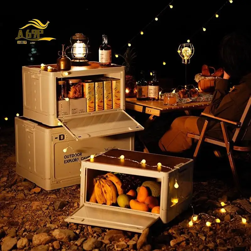 

A69P-Outdoor Camping Folding Tourist Tabletorage Box Cartorage Box Outdoor Traveltorage Camping Equipment