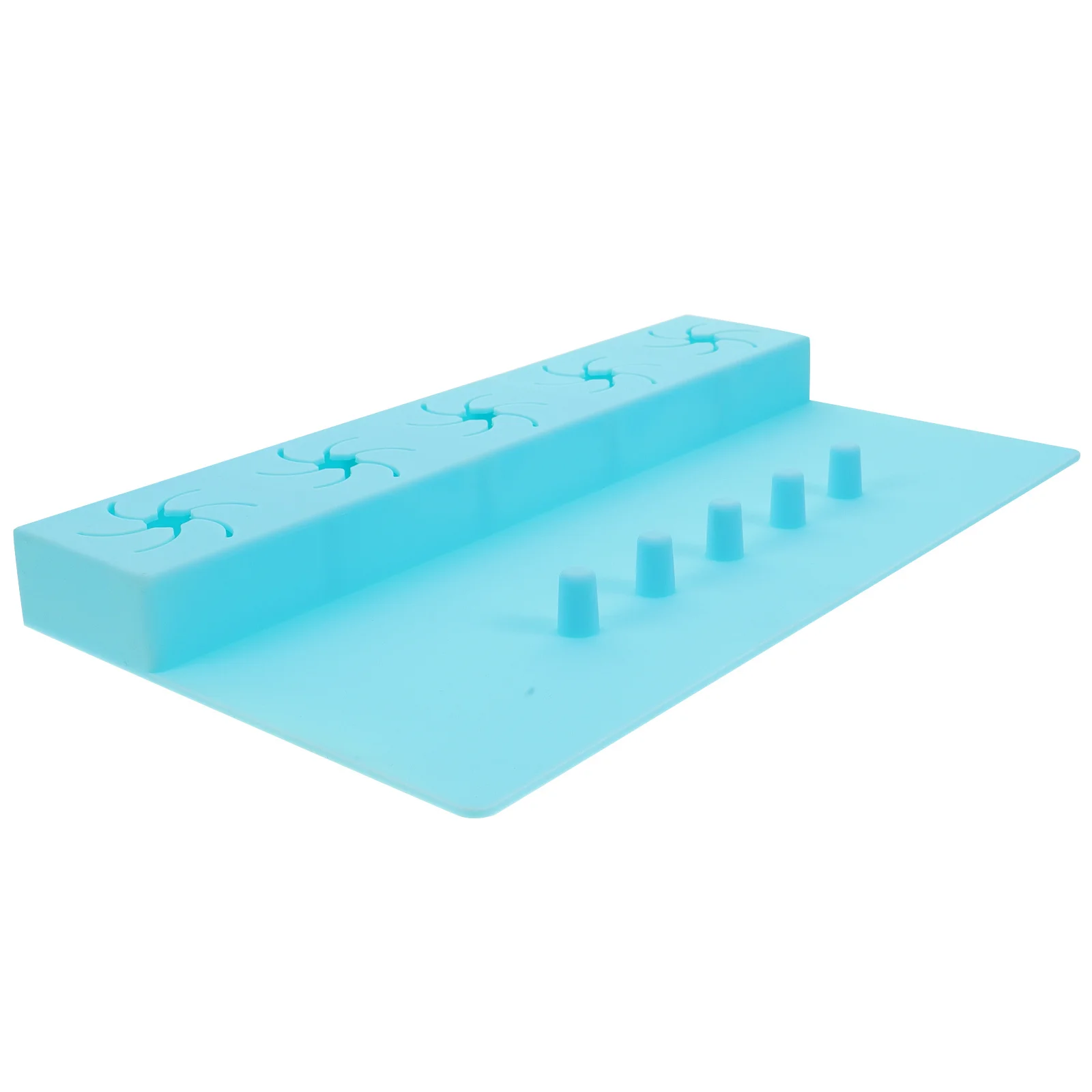 

Силиконовый держатель для лака для ногтей, подставка для 5-бутылок, органайзер для хранения маникюра, настольная стойка, органайзер для инструментов для ногтей