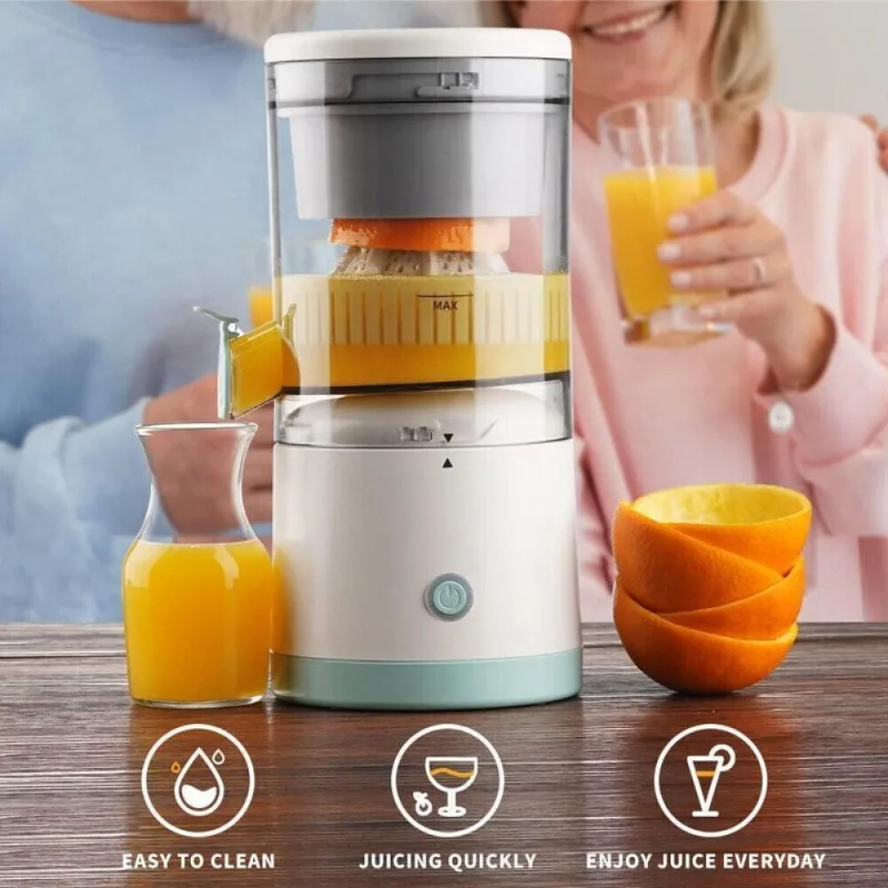 Electric Juicer Rechargeable - Citrus Juicer Machines with USB and Cleaning Brush Portable Juicer for Orange, Lemon, Grapefruit