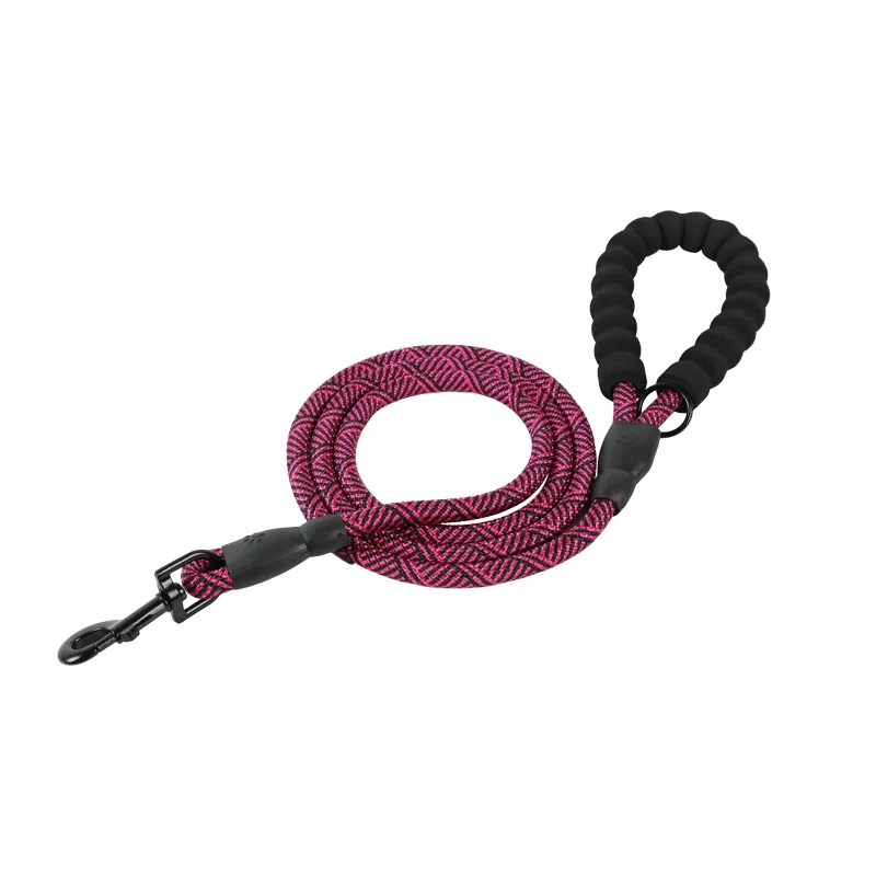 Reflective Nylon Round Dog Leash For Safe Walking And Control_voghion.com