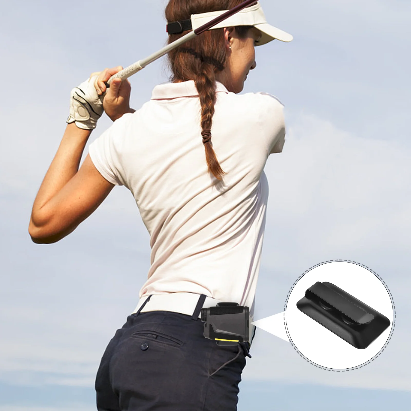 Golf Rangefinder Clip Cart Bag Holder Strap Magnet Rangerfinder Magnetic Attraction