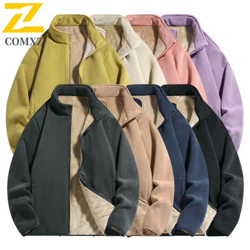 

COMXZ Men Outdoor Jacket Luxury Simple Stand Collar Travel Thickened Warm Parka Business Casual Comfort Winter New Clothing