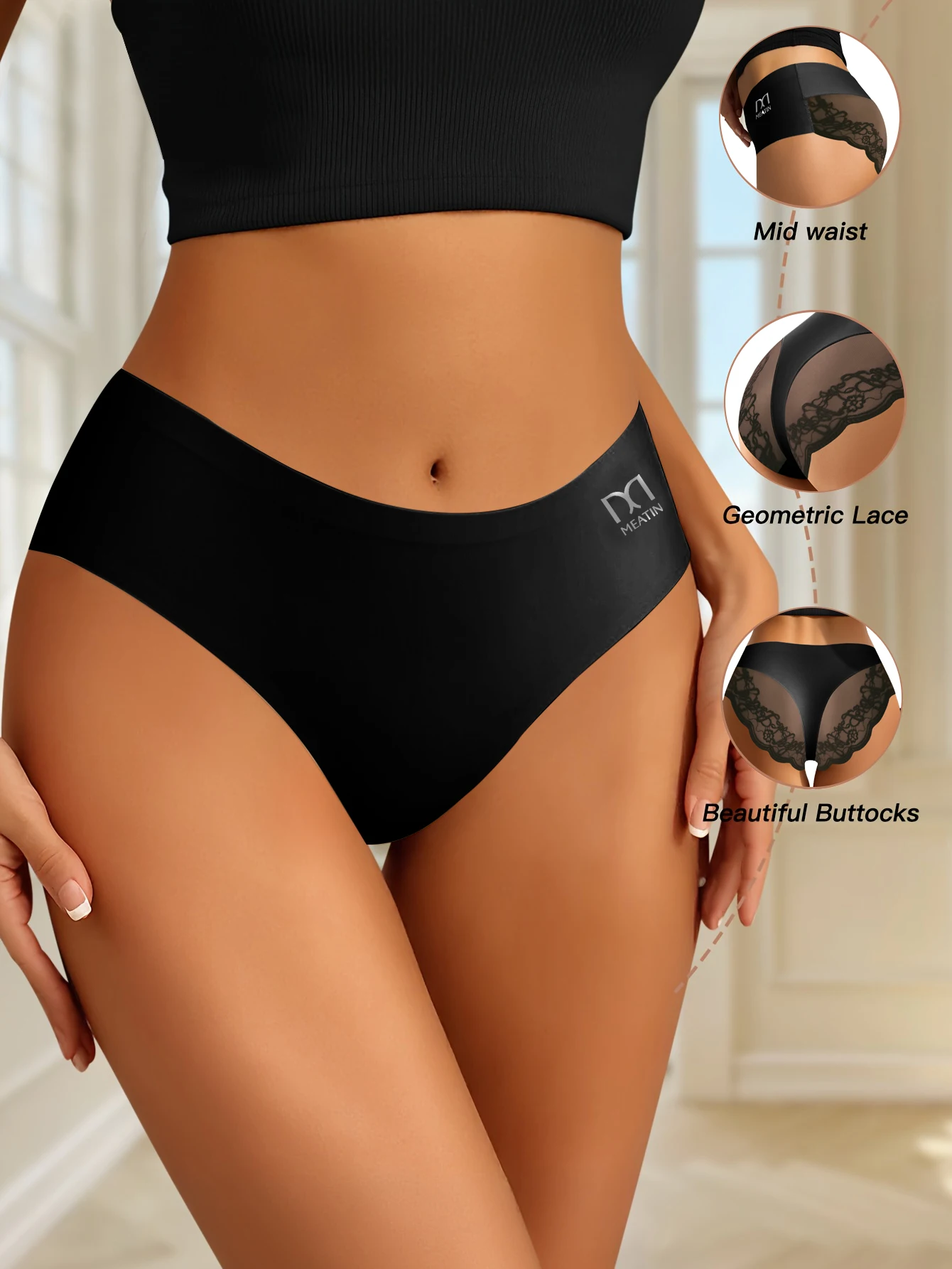 Thumbnail 3 - #38 Trending Womens Lace Trim Comfort Panties Right Now