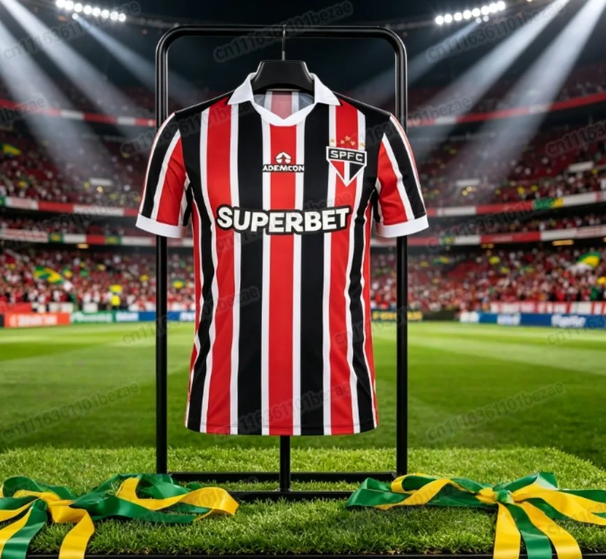 2026 New São Paulo 3D Print Football Jersey Men Summer Sports Outdoors Polo T-shirt Quick Drying Streetwear FamilyMatching