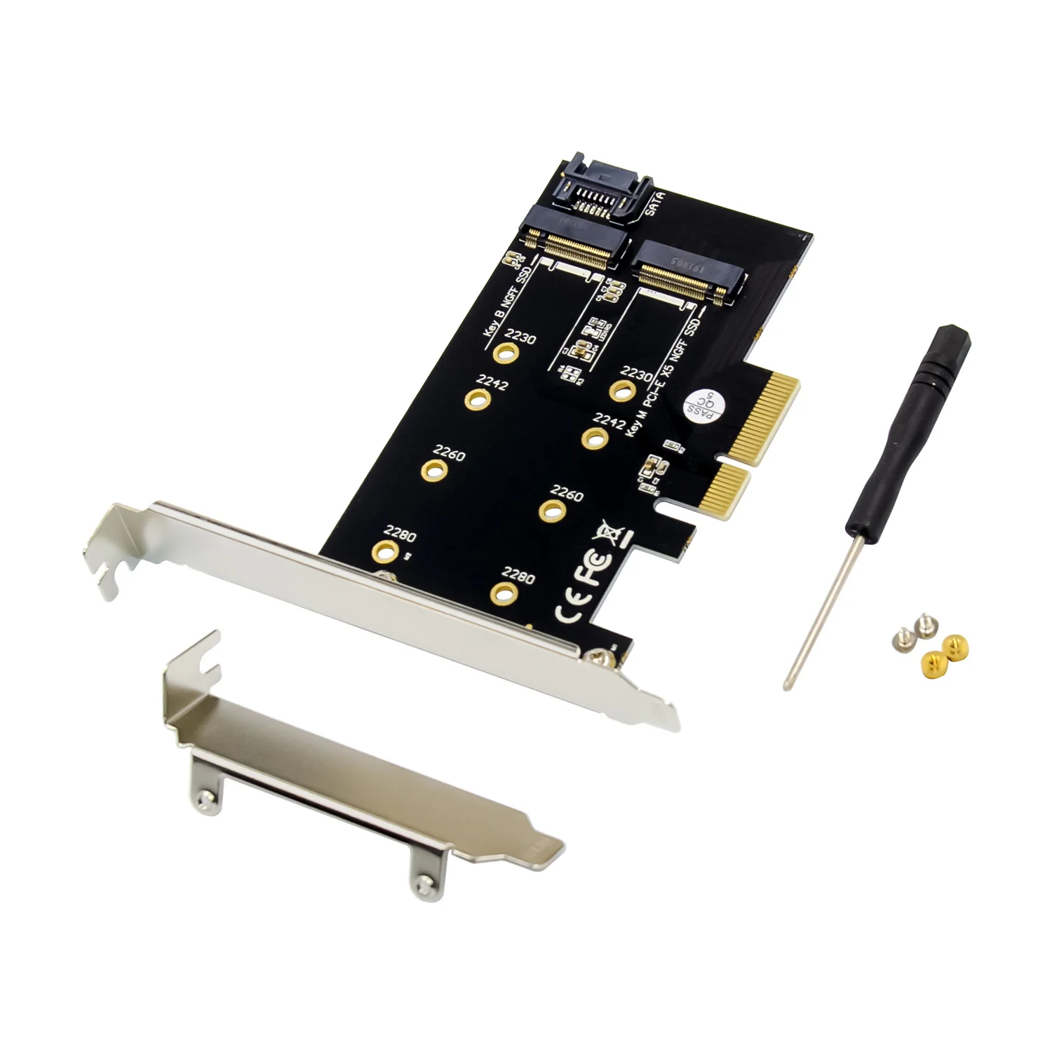 3 قطعة جديد PCIe X4 M.2 NVMe الناهض بطاقة مفتاح م مفتاح B NVME PCIe M.2 22110 2280 2260 2242 2230 SSD محول