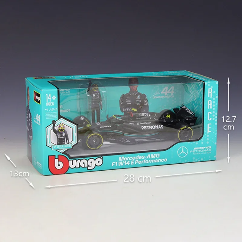 Bburago 1:24 Mercedes Benz F1 W14 E Prestatie 2023 #44 Gelegeerd Speelgoed Motorvoertuig Diecast Metalen Model Geschenken