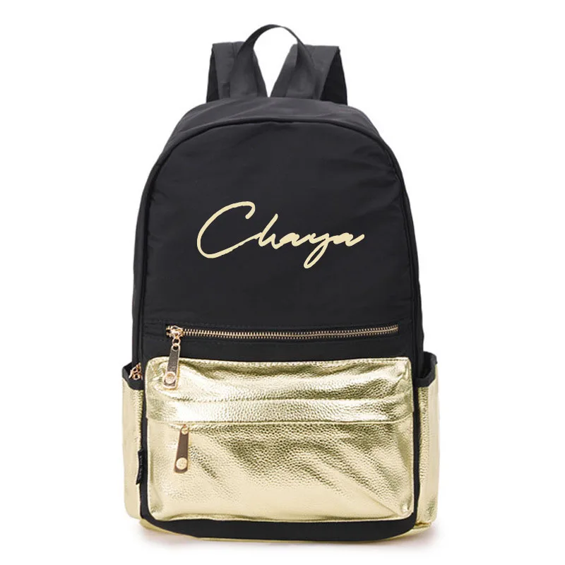 

Fashion Laser PU Bright Backpack Students Junior High School Students Ladies Zipper Large-capacity Backpack