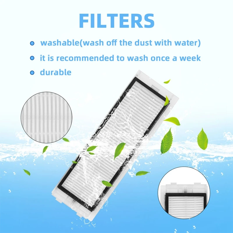 Hepa Filter Main And Side Brushes Mop Cloth Replacement For 360 S5 / S7 / S7 Pro Robot Vacuum Cleaner Sweeper Parts