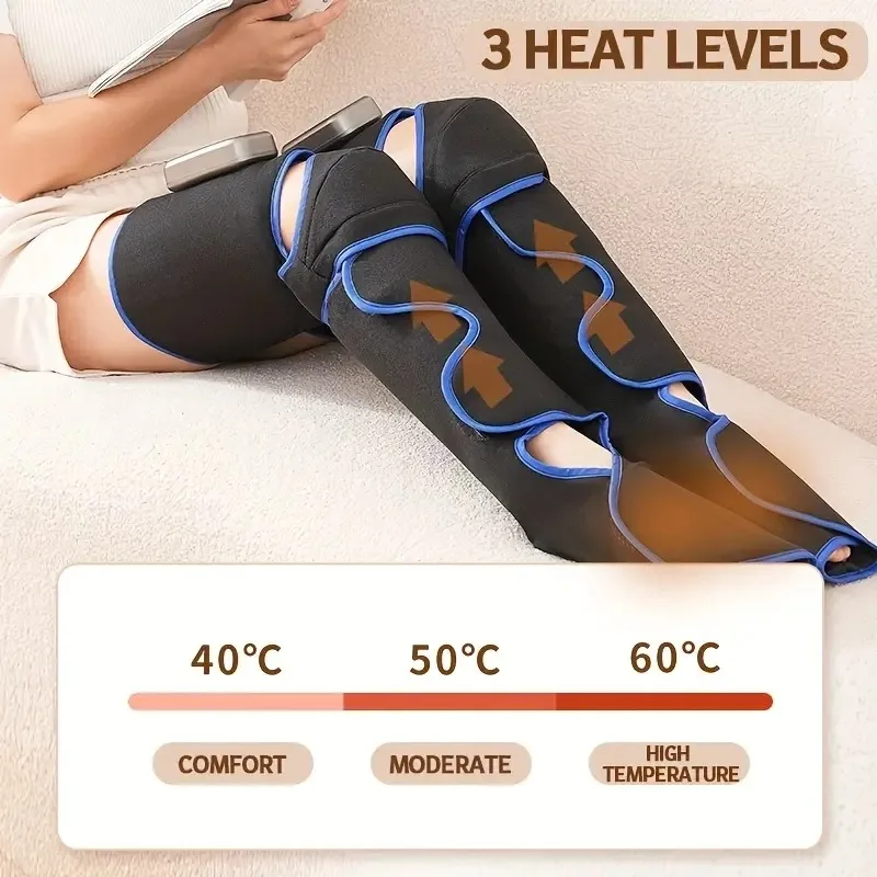 مدلك كهربائي كامل الساق، وسادة هوائية للتحكم اللاسلكي، تدليك الضغط، استرخاء عضلات الساق والفخذ، أوضاع متعددة قابلة للتعديل