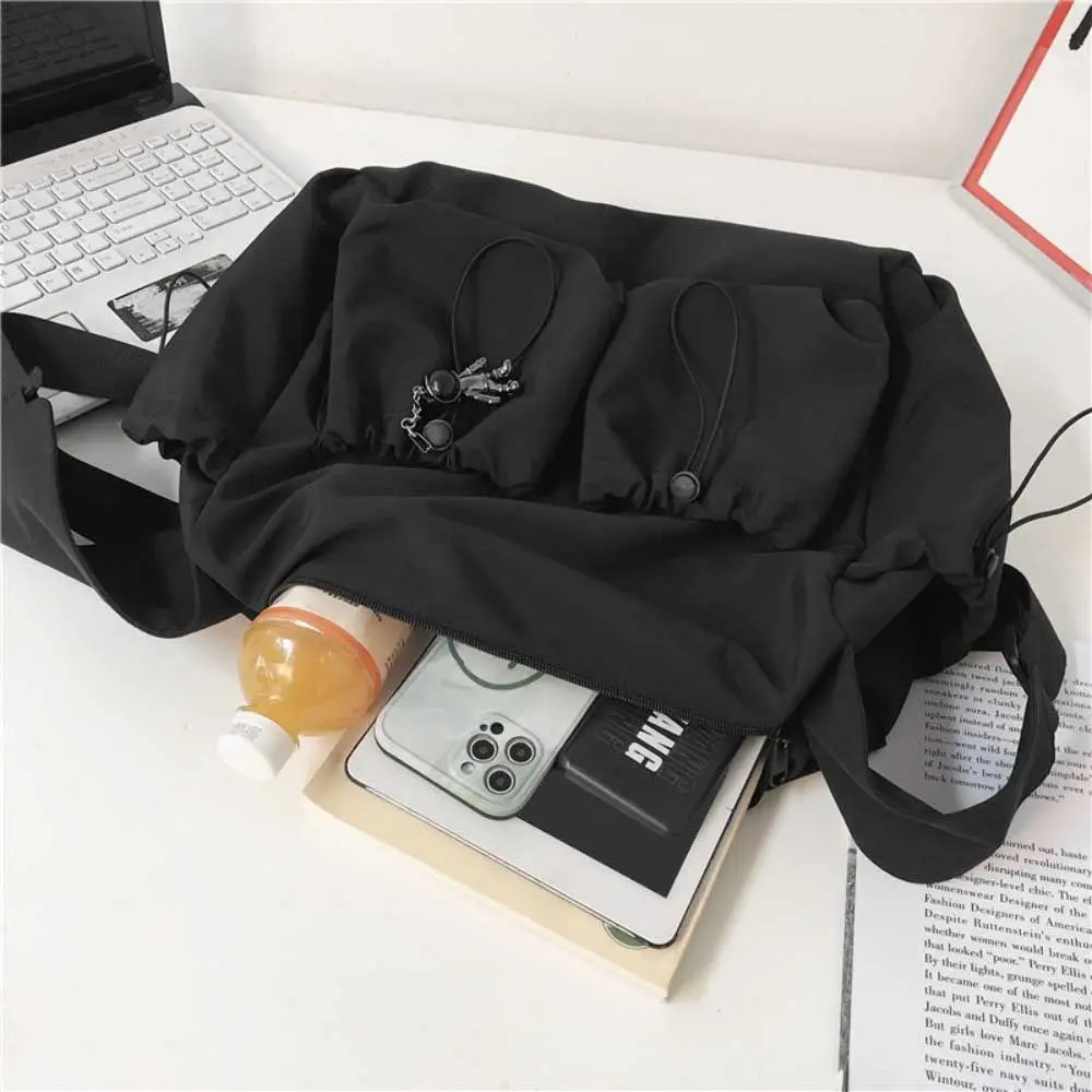 Nylon Werkstijl Crossbody Tas Grote Capaciteit Effen Kleur Student Messenger Bag Mode Vrouwen Mannen Literaire Jeugd Schoudertas