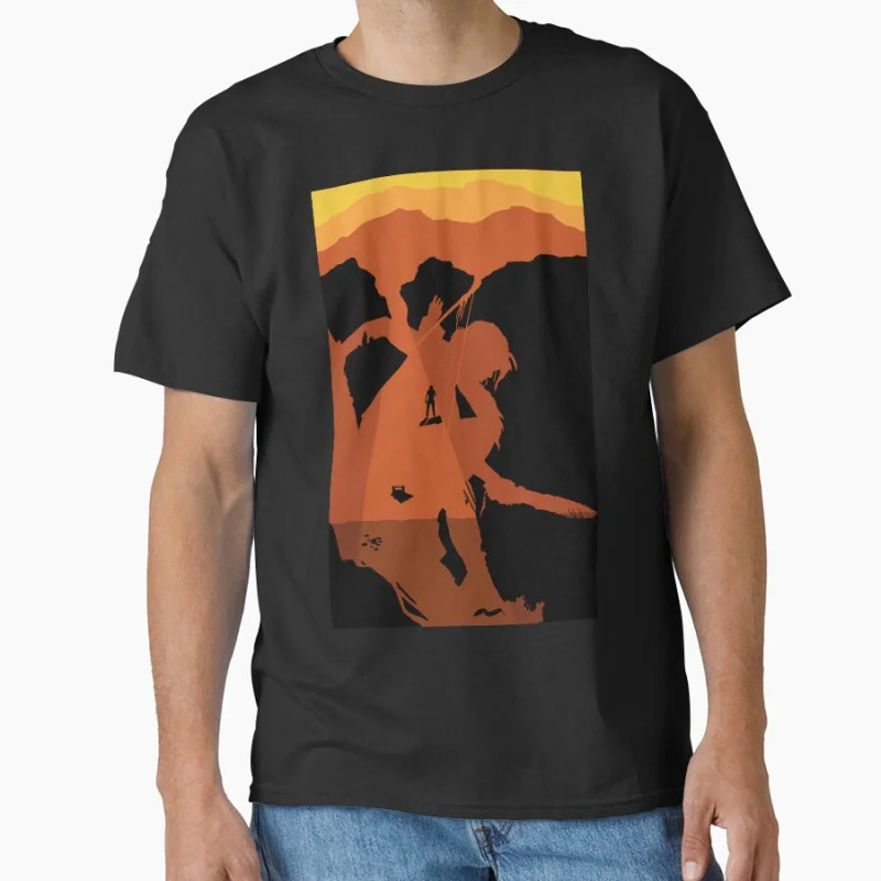 ظل تومب رايدر لارا كروفت ملاك الظلام 80s لعبة فيديو هدية تي شيرت بلوزات كبيرة الحجم مطبوعة ملابس رجالية