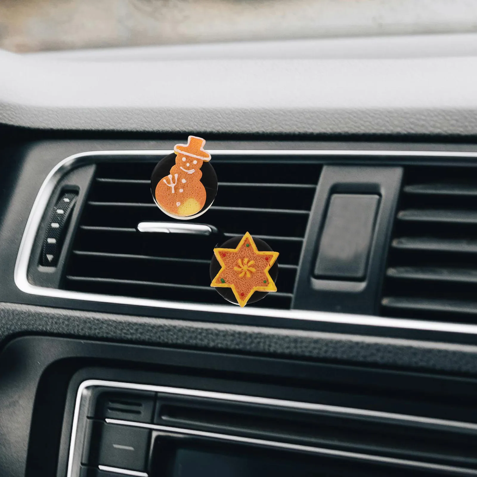 

9Pcs Christmas Car Vent Clips Diffuser Snowflake Santa Claus Xmas Tree Holiday Air Freshener Car Santa Vent Clips