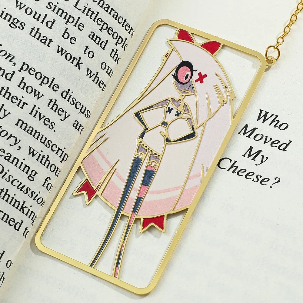 Funny Cartoon Hazbins Hotel Figure Metal Bookmark Book Page Clip Reading Accessories Fans Gifts Collection