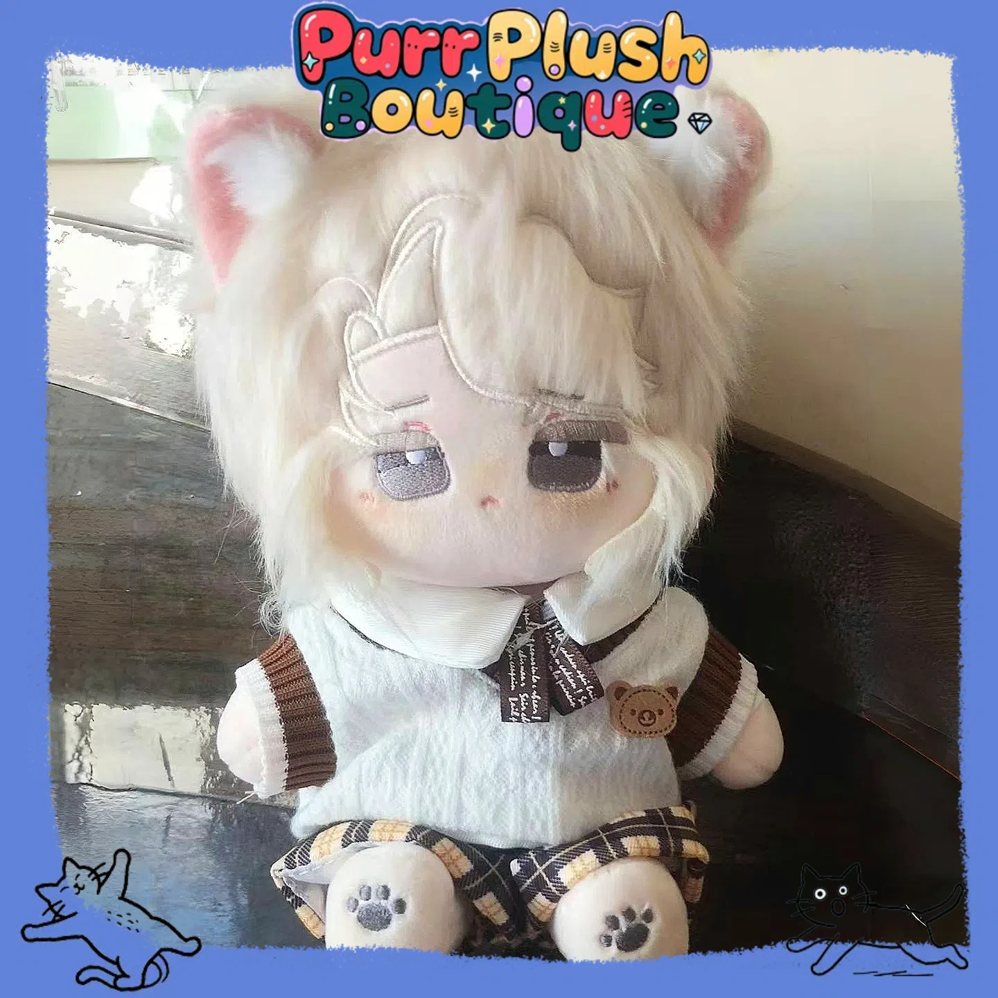 20cm Dolls Anime Game Identity V Frederick Kreiburg Composer Stuffed Plush Monster Dress-up Cotton Doll Body Plushie Cosplay Toy