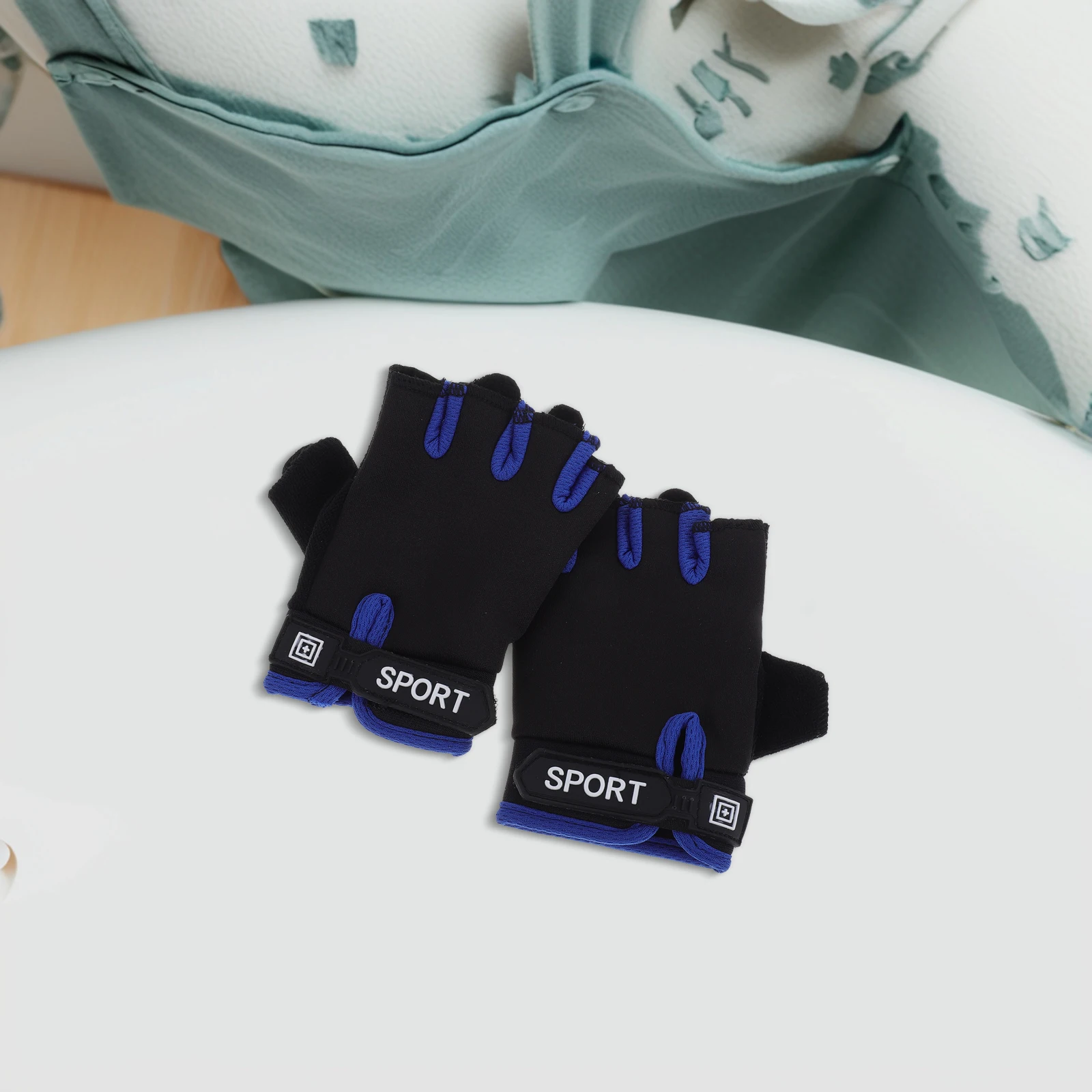 

Antislip Breathable for Kids Bike Skateboard Sports Kid Fingerless Gloves Kid Skate Nylon Grip Protection Rope Gear