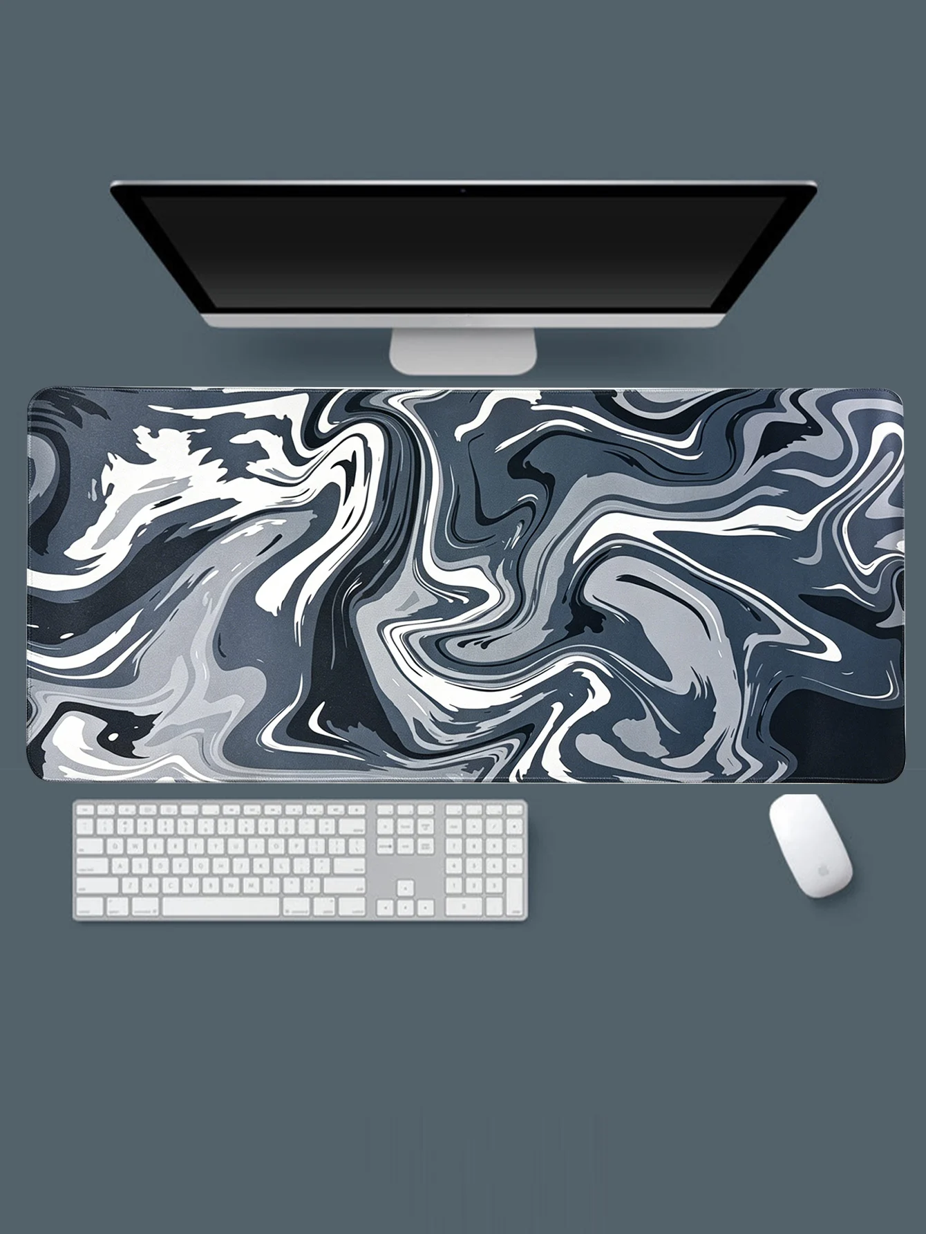 Extra-large gaming table mat and mouse pad - Anti-slip, rubber base, suitable for PC, laptop, gaming equipment and other compute