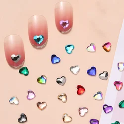 wholesale 5.5*6mm Heart INS Hot Flat Back Nail Rhinestone Special Shaped Crystals Art Stones 3D Personalized Decoration