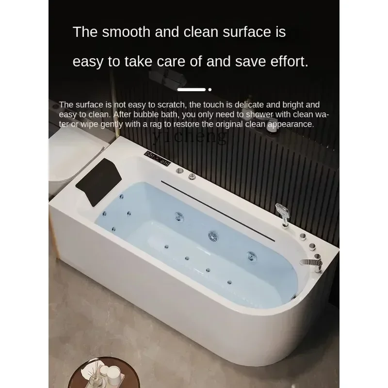 DSA-  Acrylic Waterfall Smart Thermostatic Bathtub Household Adult Fan Bath