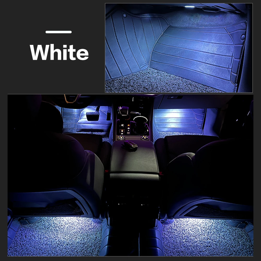LED Auto RGB Footwell Lampe Atmosphäre Licht für VW Sharan 7n Touareg 7p 7l Passat CC B5 B6 B7 B8 B9 Arteon Golf 6 7 mk6 Zubehör – Detail 9