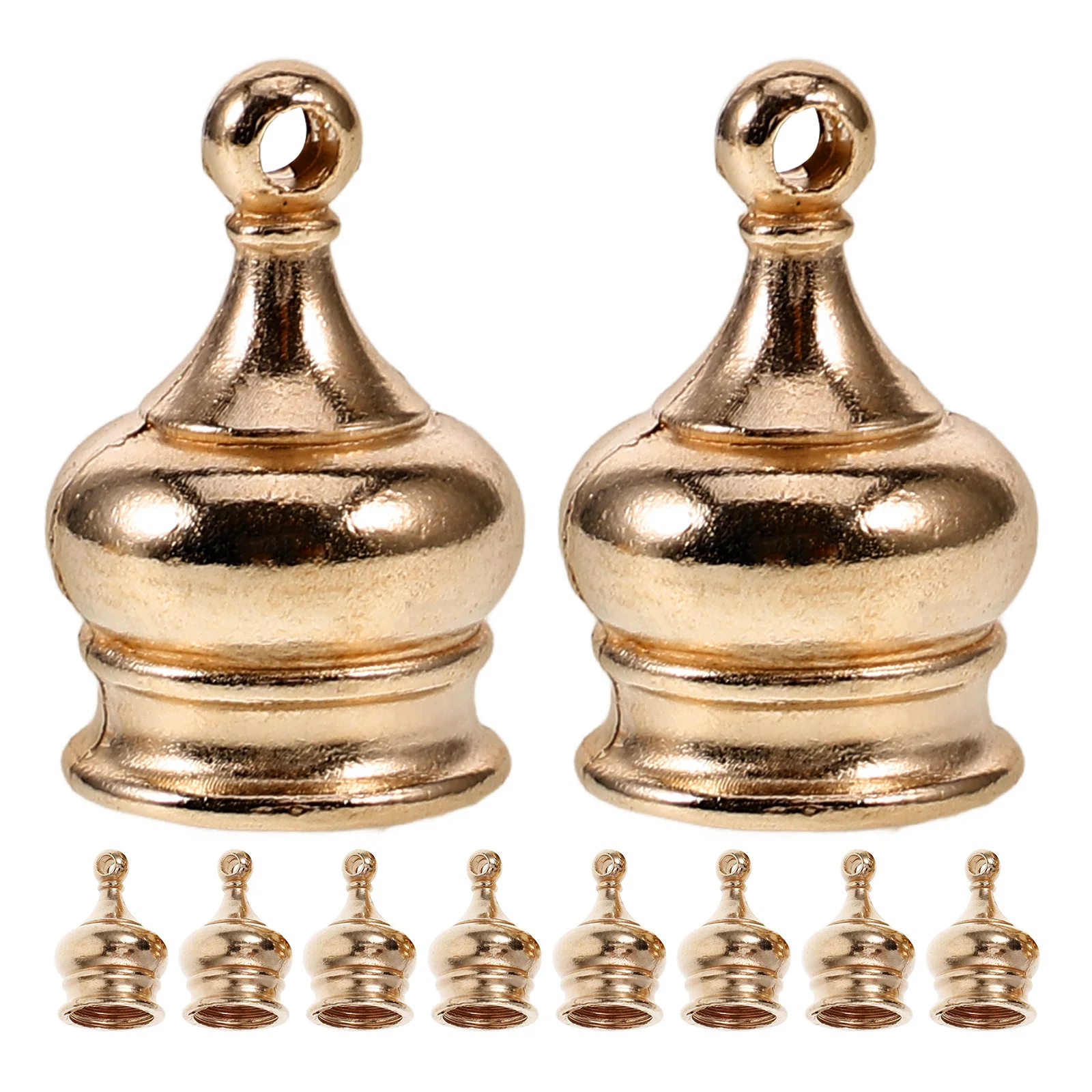 

10Pcs Perforated Decorative Lamp Finials Metal Replacement Knob for Table Lamps Easy Install Vintage Style Lamp Parts Lighting
