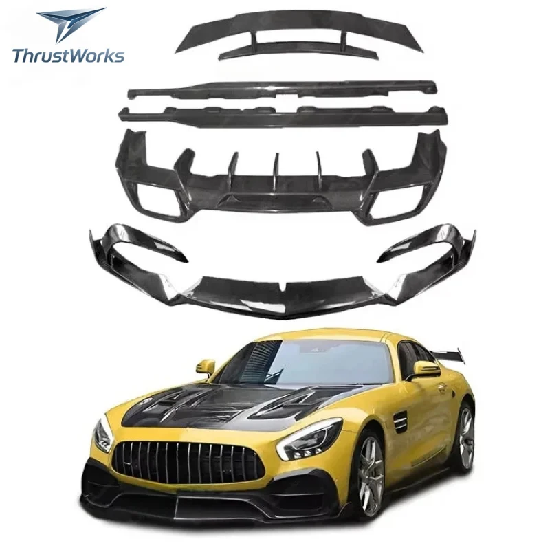 ThrustWorks New Black Carbon Fiber Body Kit GT GTS Upgr To RZ Style 3