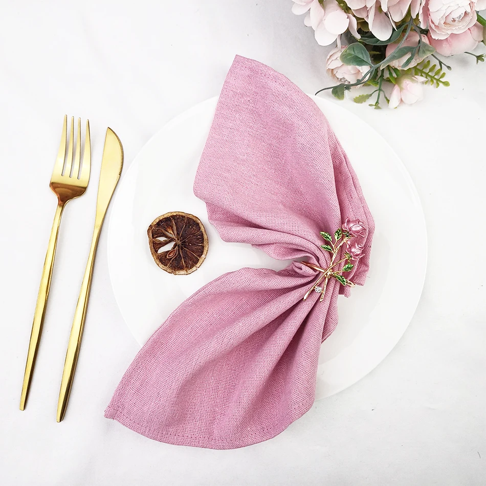 50PCS Poly Cotton Fabric Napkins,Washable and Reusable Placemat,Durable Colorful Cloth,for Kitchen Dining Wedding Decoration