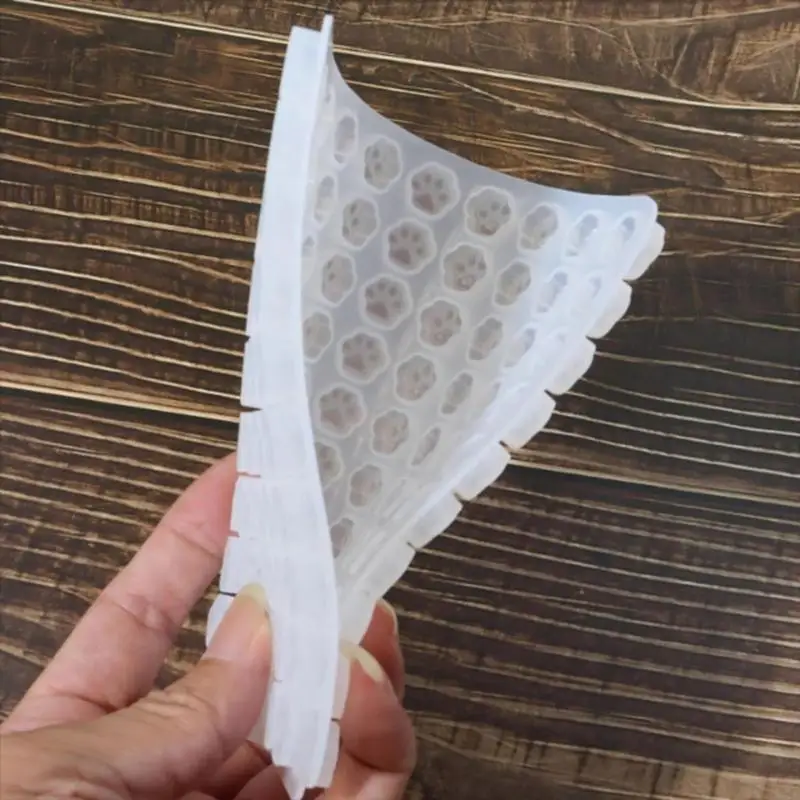 수제 미니 왁스 도장 스탬프 실리콘 몰드, DIY 고양이 발 모양 공예 접착 왁싱 카드 봉투 금형 제작 도구 공급