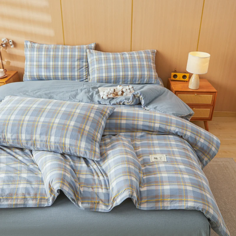 100% قطن المعزي واحد الملكة الملك الحجم لينة غسلها بطانية قطن لحاف سميك دافئ كل موسم الفراش آلة قابل للغسل