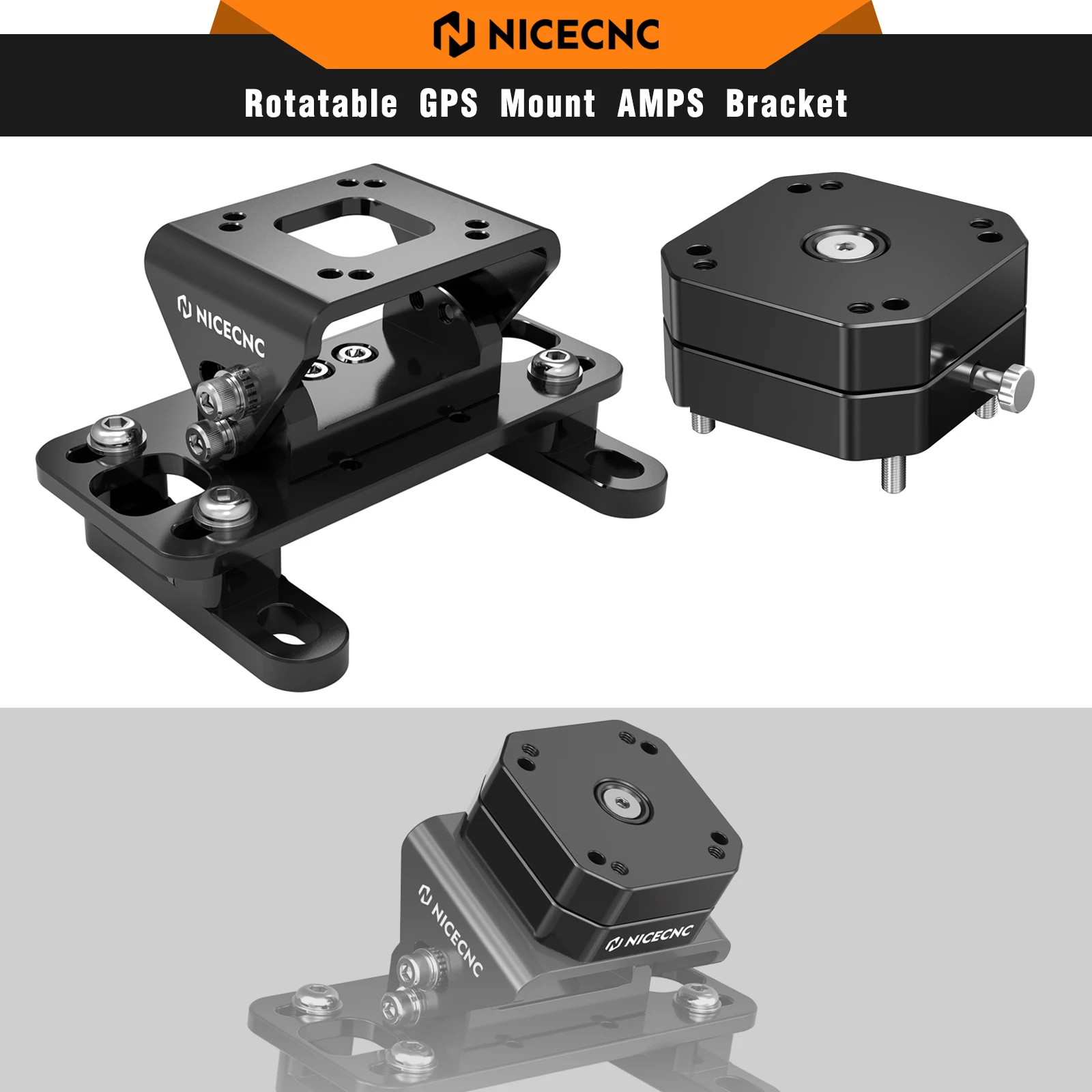 

NICECNC Rotatable GPS Mount AMPS Bracket For KTM EXC 300 Husaberg Husqvarna Honda Beta GasGas Yamaha Suzuki Kawasaki TM Sherco