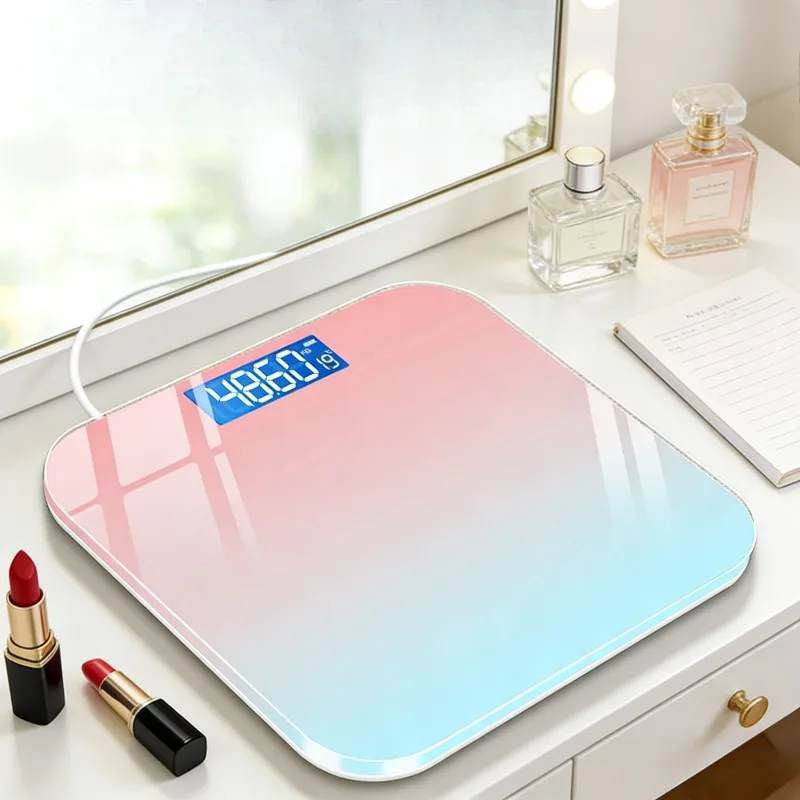 

Цифровые весы для тела со скрытым экраном, градиент Авроры, умные Bluetooth, весы для жира в организме, монитор веса для взрослых