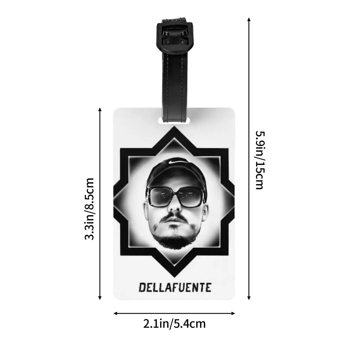 Custom Dellafuente Spanish Rapper Luggage Tag Suitcase Baggage Privacy Cover ID Label