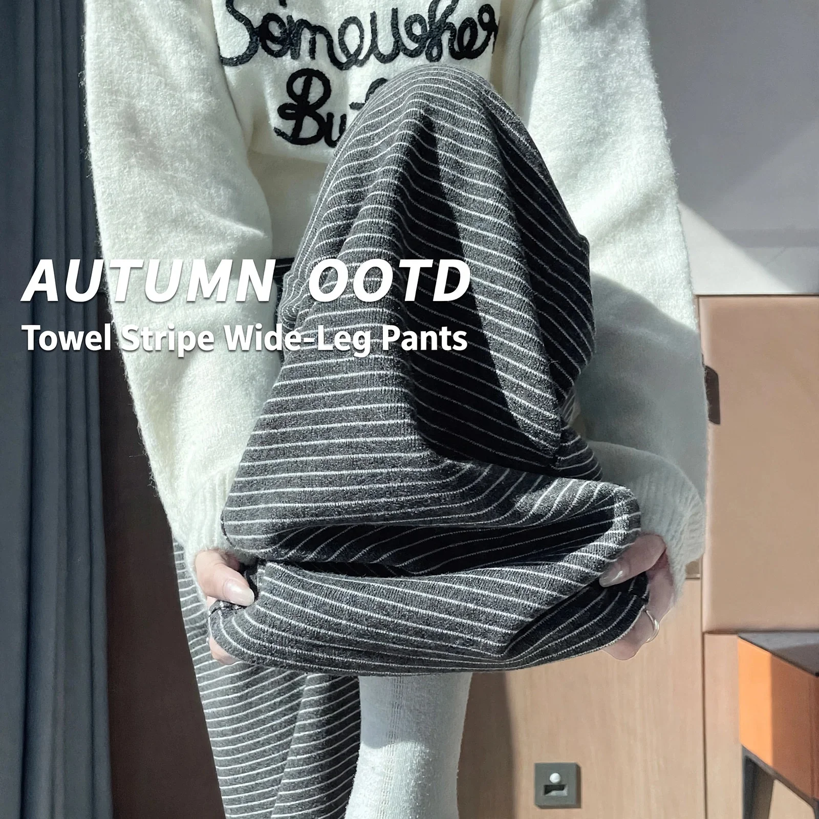 Maternity Pants Wide Leg Slimming Belly Support Pregnant Women Autumn Winter Outer Wear Polyester Spandex Comfortable Daily