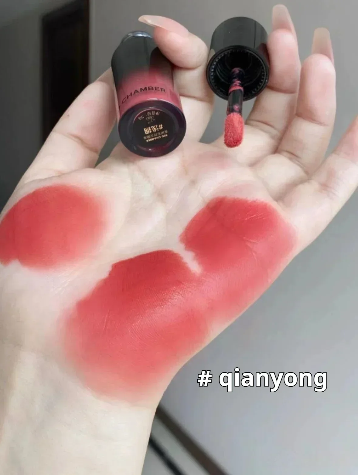 RED CHAMBER Multi Purpose Liquid Soft Mist Matte Mouth Red Lip Glaze Powder Blusher Liquid Full Face Multi Purpose