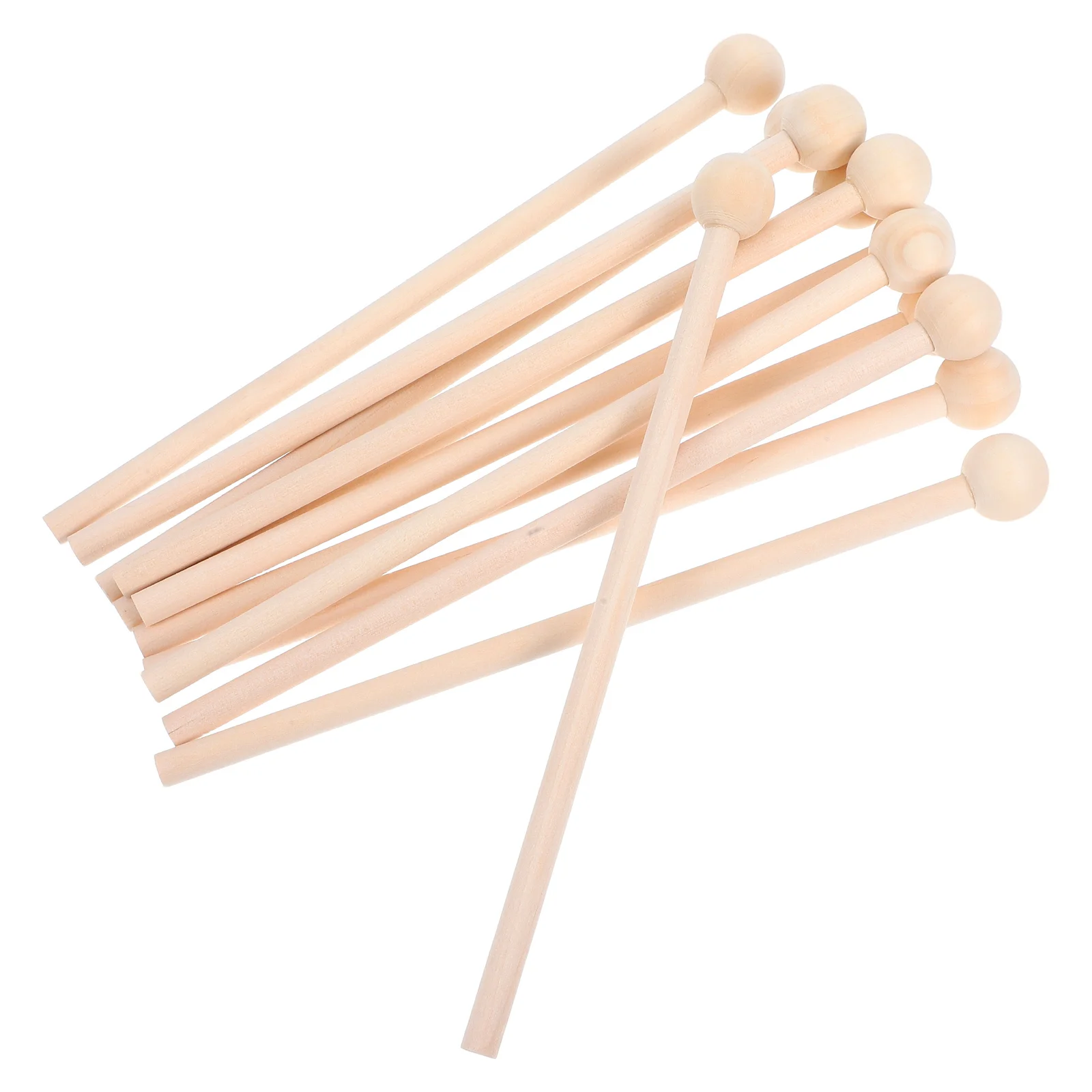 

12pcs Drumsticks Xylophone Mallets Wooden Handle Ball Head Kids Adults Glockenspiel Marimba Accessories Musical Talent Rhythm