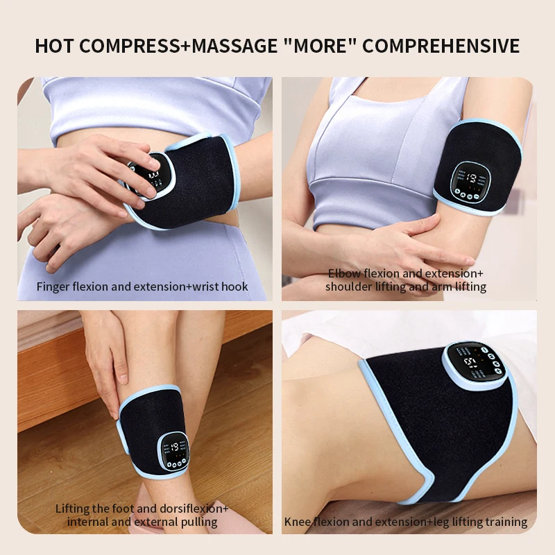 EstherQueen 4D Package Portable Hand Massager with 9 Modes 3 Gears Hot Compress Deep Relaxation of Wrists,Arms,Calves and Thighs