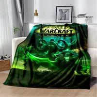 Game World of Warcraft Printed Blanket Kids Warm Flannel Soft and Comfortable Blankets Home travel blanket birthday gift