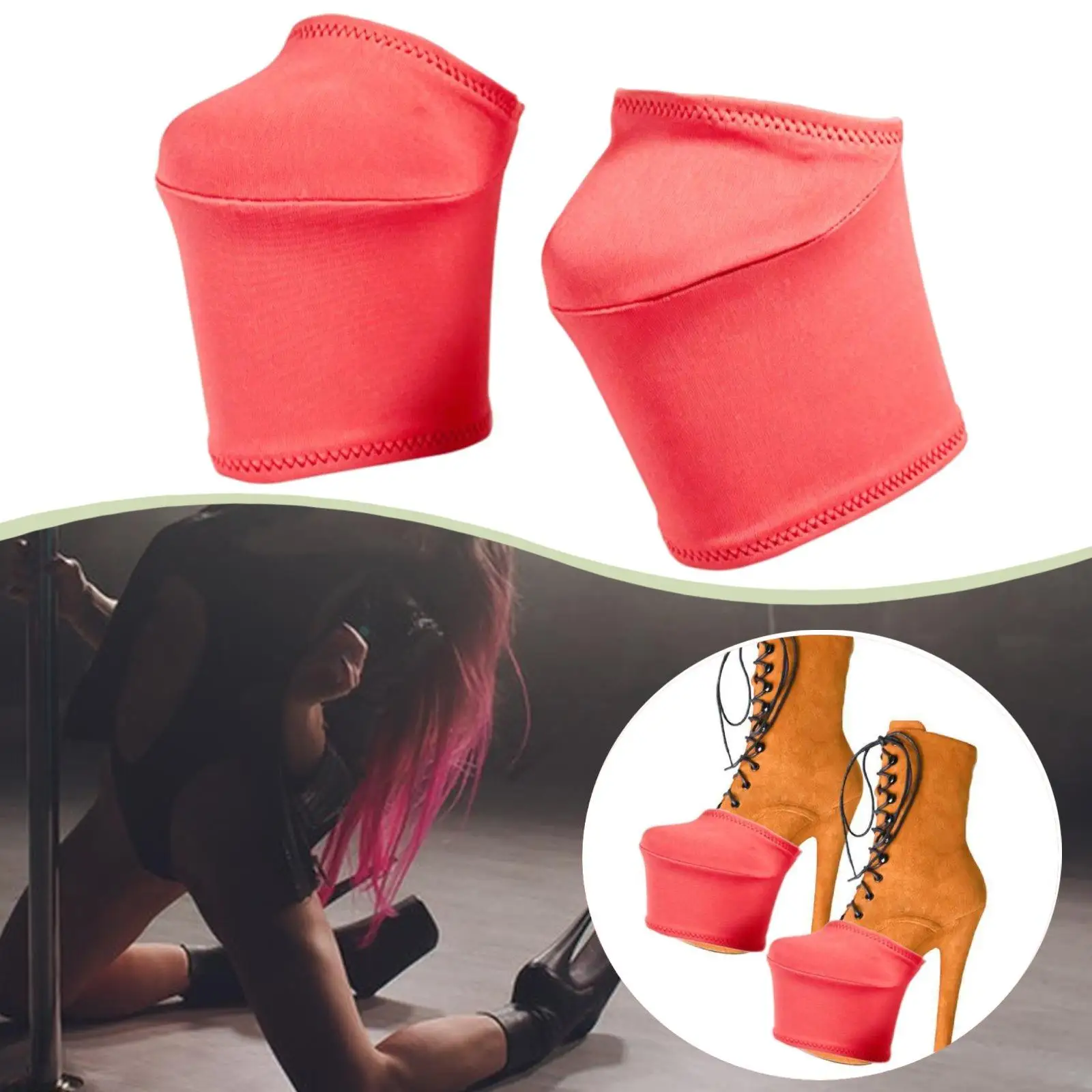 1 Pair Pole Dance Shoe Protectors High Heel Protector for 8 inch Heels Stripper Shoe Covers
