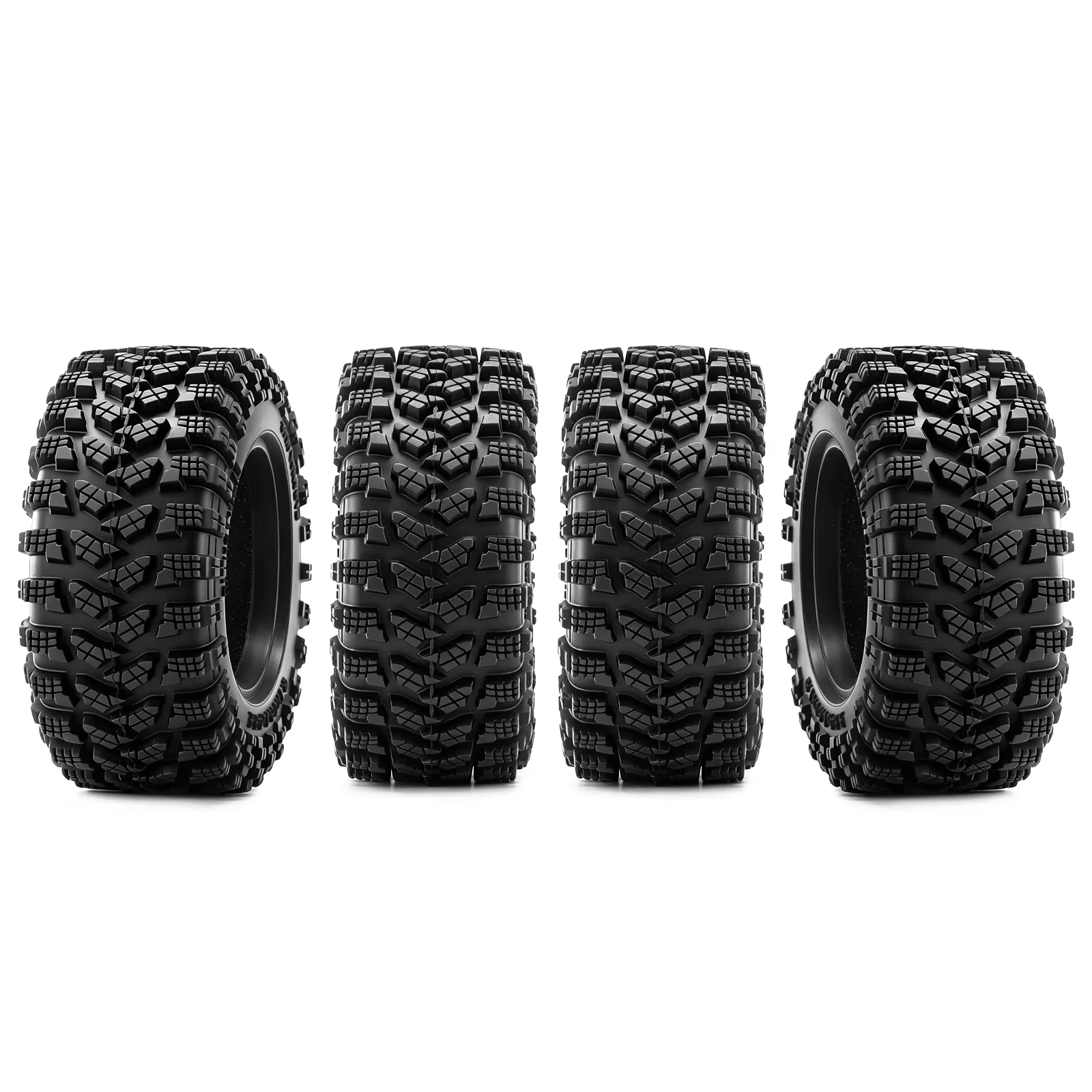 4PCS 1.9" 90*38mm Rubber Crawler Tires for 1/10 1/12 SCX10 II III TRX4 TRX6 GEN7/8 MJX H12P MN128 RC Crawler Parts - view 5