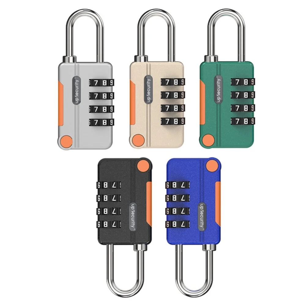 Anti-theft 4 Digit Combination Lock Customs Password Lock Suitcase Luggage Coded Lock Cabinet Lock Contrast Color Padlock