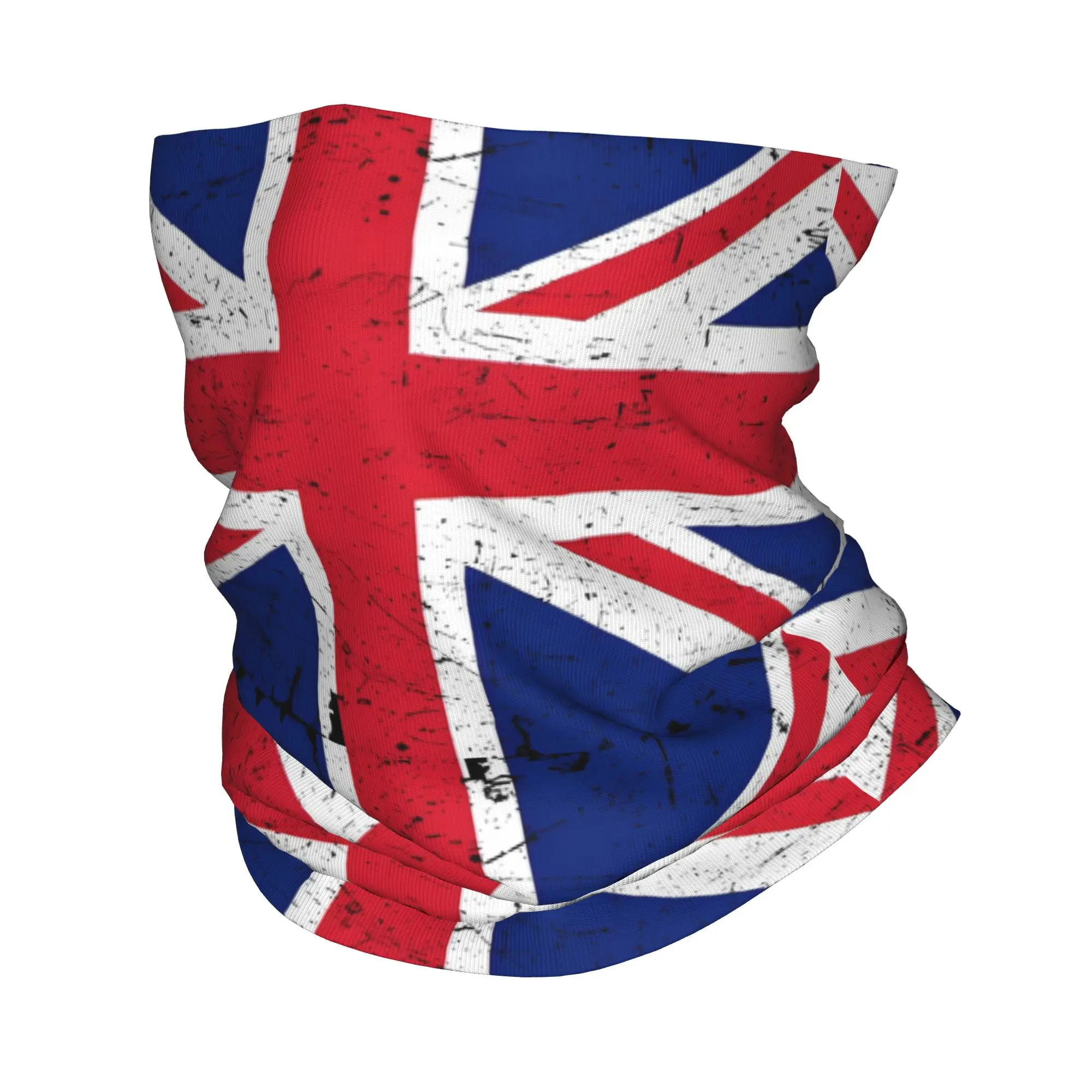 

Custom British Flag Uk Winter Headband Neck Warmer Women Men Hiking Running Tube Scarf Union Jack Face Bandana Gaiter