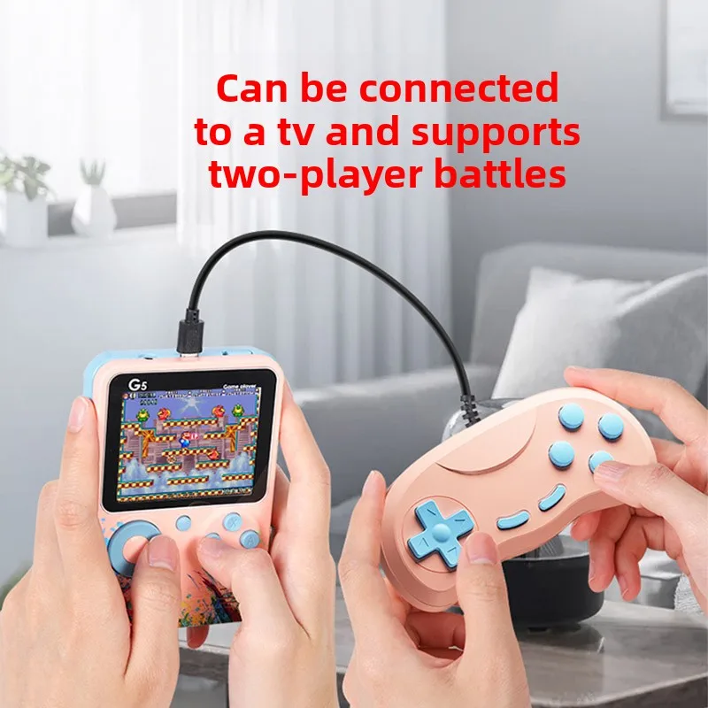 Новая портативная игровая консоль с двойным телевизором, портативная контр FC, большой экран, классическая ностальгическая ручка, портативная G5