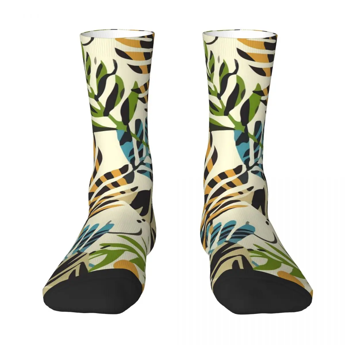 Tropical Plant Stockings Leaves Print Graphic Kawaii Socks Winter Non Skid Socks Female Skateboard High Quality Socks