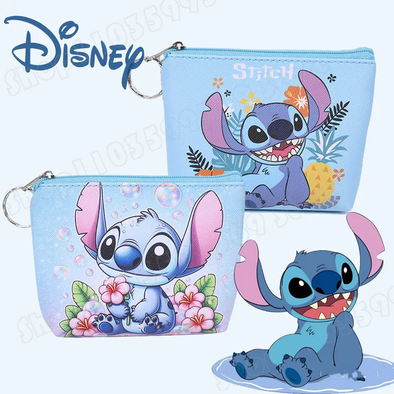 2024 Stitch Disney Coin Purse Cute Creative Wallet Mini Portable Card Bag Cartoon Key Storage Bag Children's Gifts