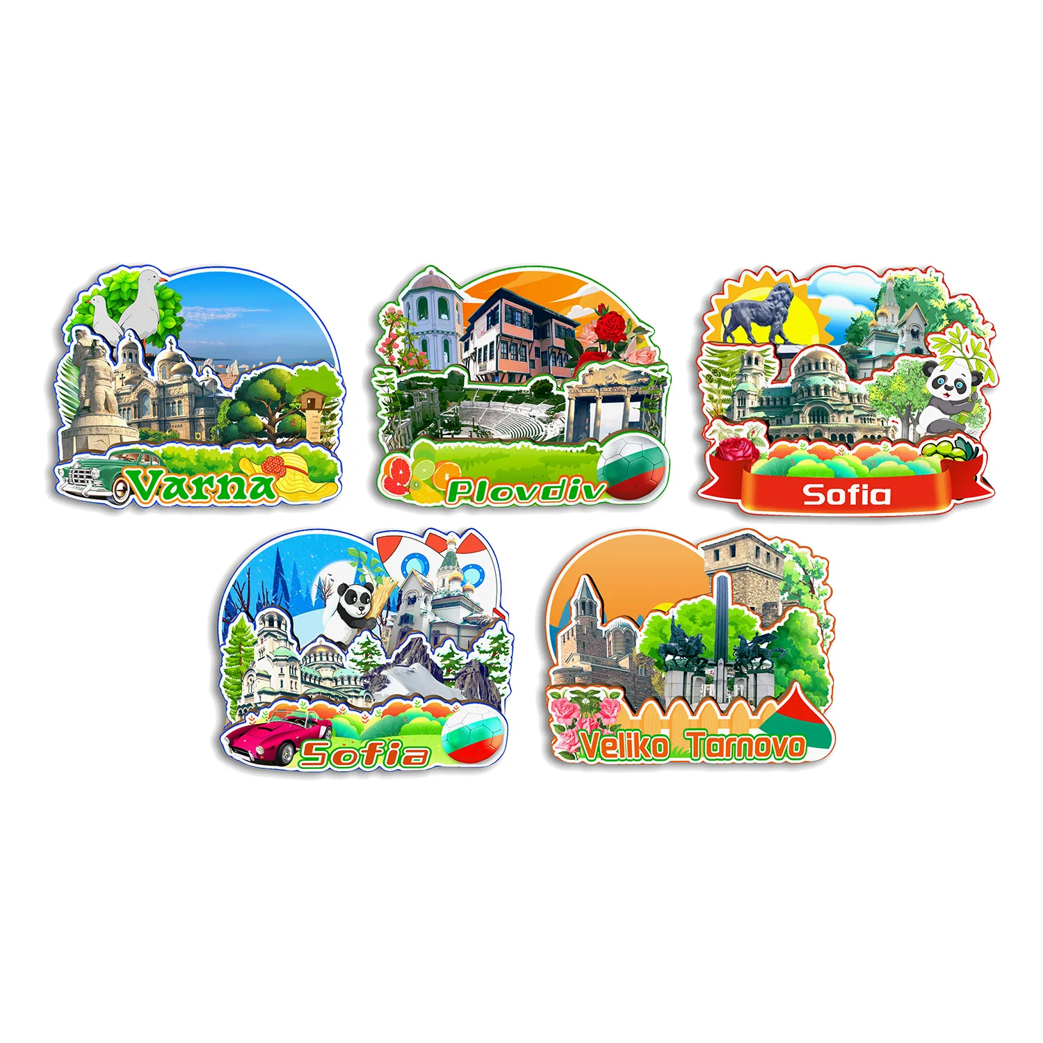 

Sofia Plovdiv Varna Nessebar Bulgaria Fridge Magnet Travel Souvenir Gift Handmade Decorative Refrigerator Sticker Home