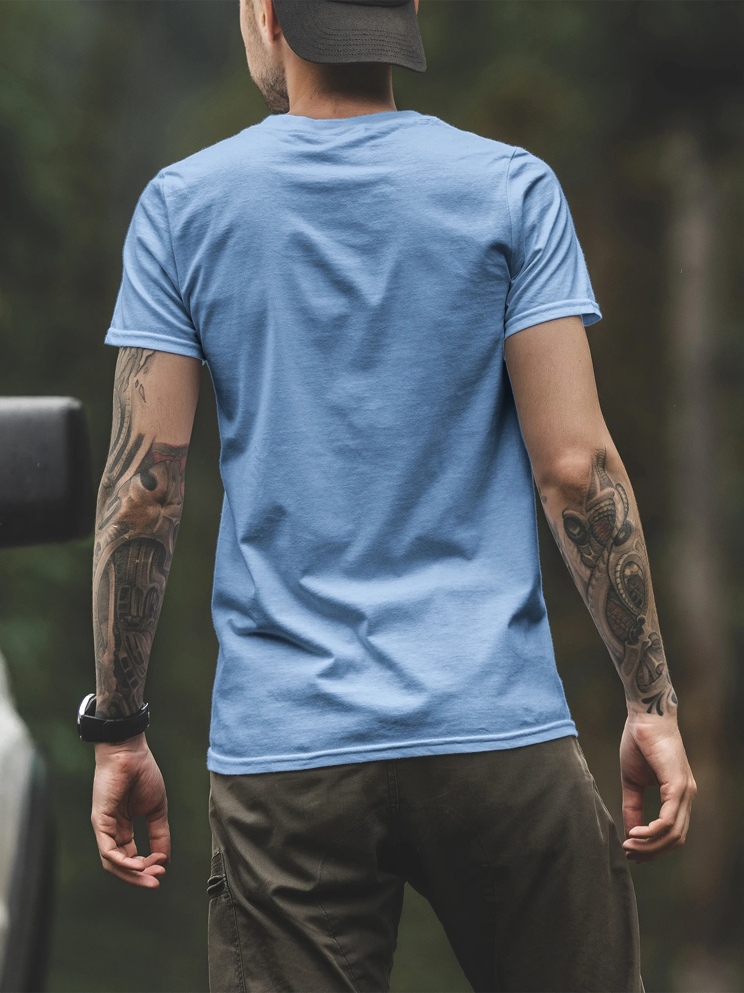 Men's Short-Sleeve T-Shirt Popeye the Sailor Graphic Print, Classic Striped Design, Ideal for Casual Daily Wear & Nostalgia Fans
