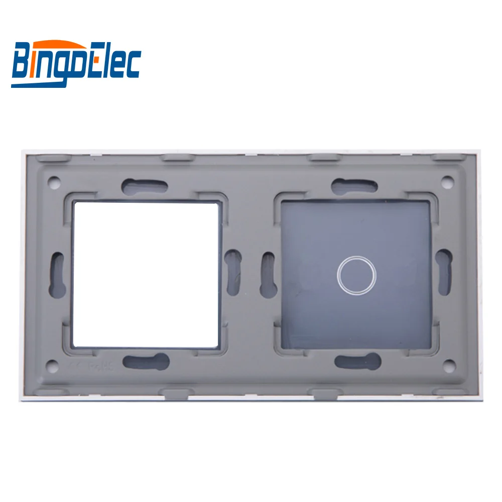 Bingoelec Toughened Glass Panel And Socket Frame,Three Color Panel 86*157mm