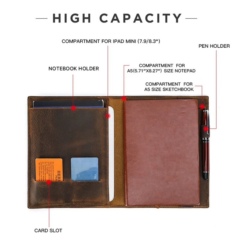 Cubierta protectora de combinación de cuaderno, carpeta, cubierta de libro de archivos, papelería comercial, caja de almacenamiento de documentos de contrato, A5 duradero