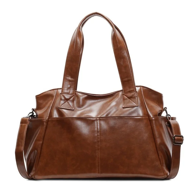 

Luxury Brand Leather Shoulder Bag For Ladies, Timeless Classic Design Featuring Multiple Pockets And Secure Zipper Closure